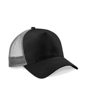 Unisex šiltovka (Beechfield Snapback Trucker) > čierna / šedá (light)