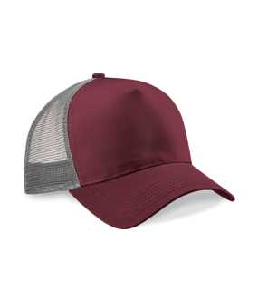Unisex šiltovka (Beechfield Snapback Trucker) > červená (burgundy) / šedá (light)