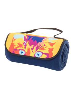 | RPET fleecová deka na zákazku > modrá (dark)