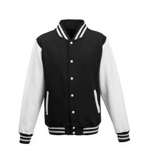 Pánska bunda(ALL WE DO IS VARSITY JACKET) > čierna (jet) / biela > M