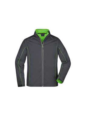 Pánska bunda (DAIBER Mens Zip-Off Softshell Jacket) > šedá (iron) / zelená > L