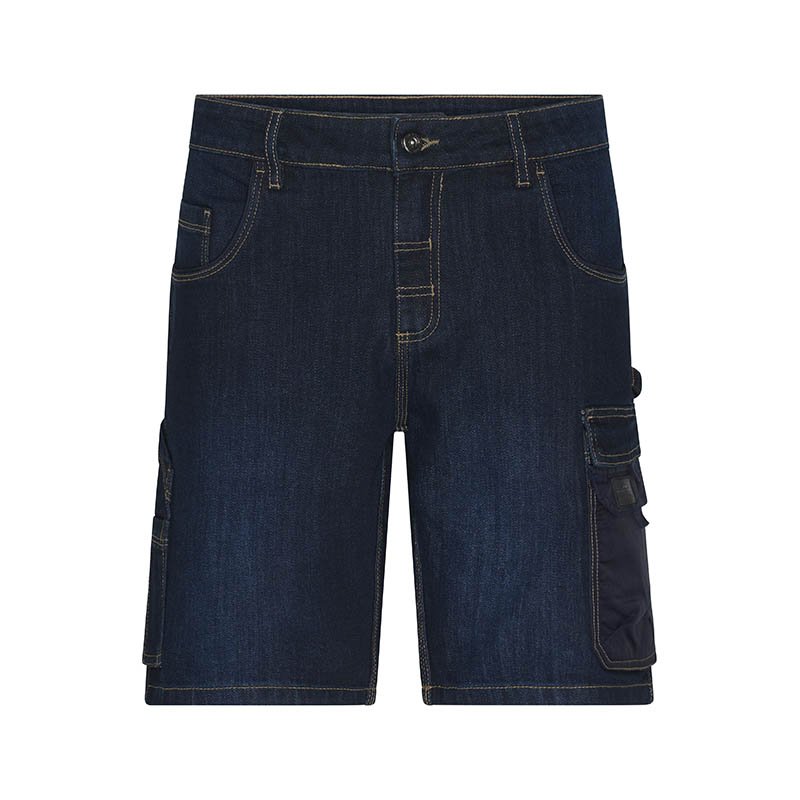 Pánske krátke nohavice (JN Workwear Stretch-Bermuda-Jeans)>modrá (denim)>42