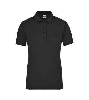 Dámska pracovná polokošeľa(JN Ladies Workwear Polo Pocket) > čierna > S