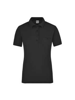 Dámska pracovná polokošeľa(JN Ladies Workwear Polo Pocket) > čierna > S