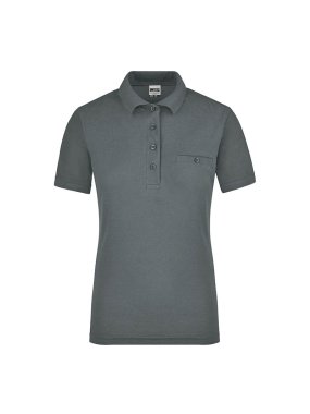 Dámska pracovná polokošeľa(JN Ladies Workwear Polo Pocket) > šedá (dark) > L