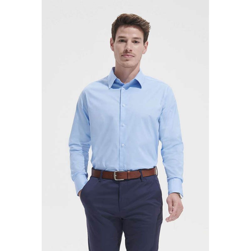 Pánska košeľa (SOLS BRIGHTON MENS LONG SLEEVE STRETCH SHIRT) > biela > L