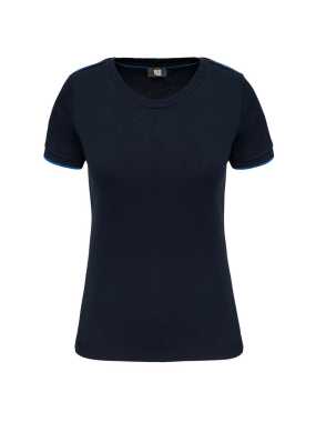 Dámske tričko(DTW LADIES SHORT-SLEEVED T-SHIRT)>modrá(navy)/modrá(light royal)>3XL