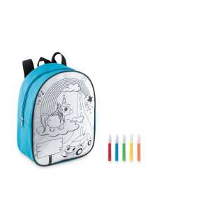 Ruksak na vyfarbovanie >  modrá(tyrkys)