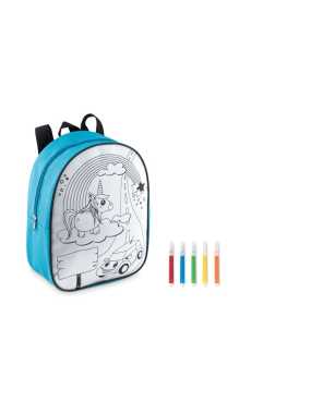 Ruksak na vyfarbovanie >  modrá(tyrkys)