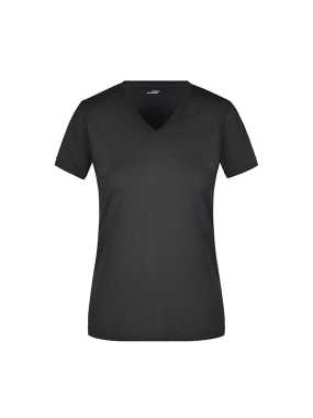 Dámske tričko (JN Ladies' Slim Fit V-T) > čierna > M
