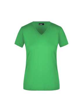 Dámske tričko (JN Ladies' Slim Fit V-T) > zelená (frog) > S