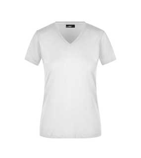 Dámske tričko (JN Ladies' Slim Fit V-T) > biela > L