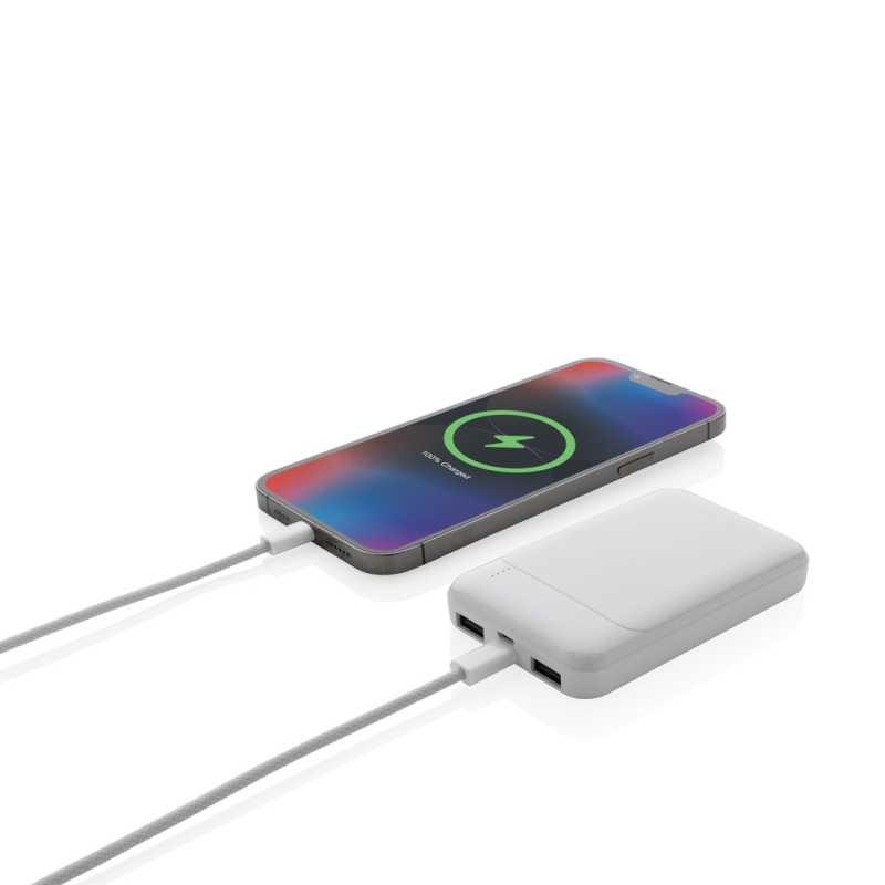 Powerbanka 5000 mAh z RCS recykl. plastu > biela