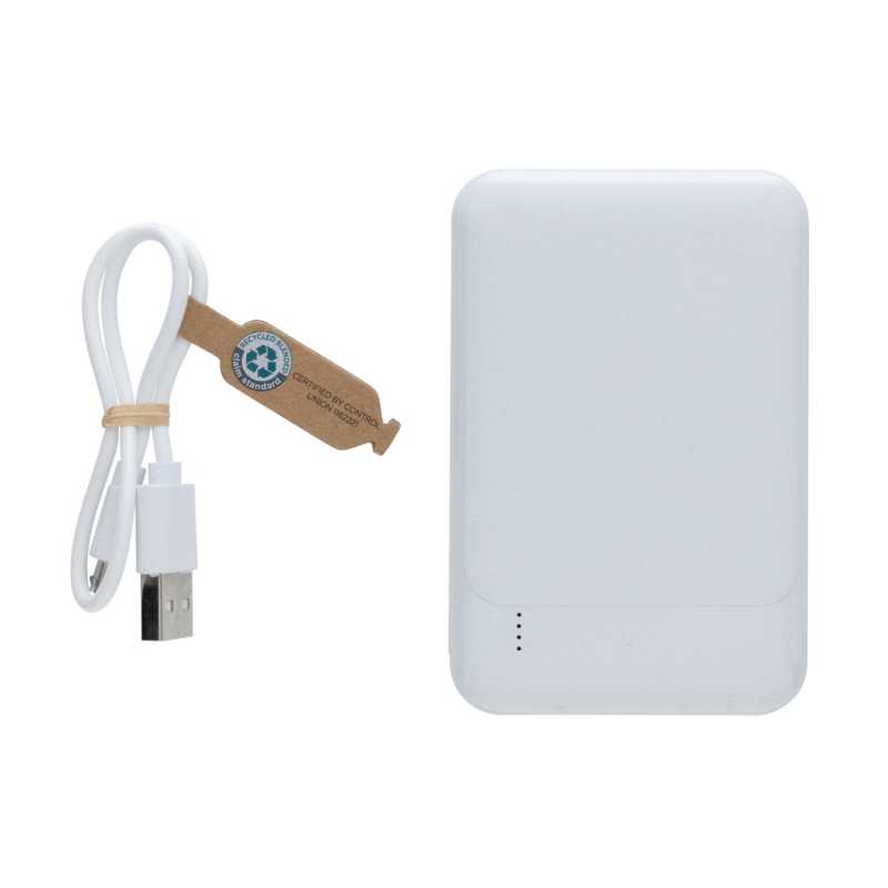 Powerbanka 5000 mAh z RCS recykl. plastu > biela