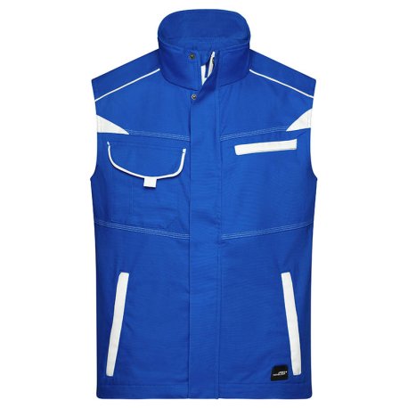 Pánska pracovná vesta(DAIBER Workwear Vest-Level 2) > modrá (royal) / biela > M