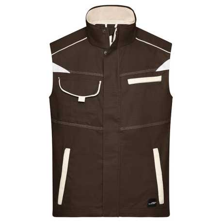 Pánska pracovná vesta(DAIBER Workwear Vest-Level 2) > hnedá / šedá (stone) > XS