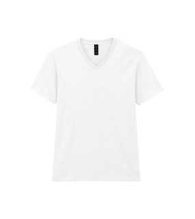 Unisex tričko (GILDAN SOFTSTYLE ADULT V-NECK T-SHIRT) > biela > M