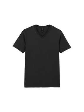 Unisex tričko (GILDAN SOFTSTYLE ADULT V-NECK T-SHIRT) > čierna > L