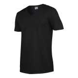 Unisex tričko (GILDAN SOFTSTYLE ADULT V-NECK T-SHIRT) > čierna > L