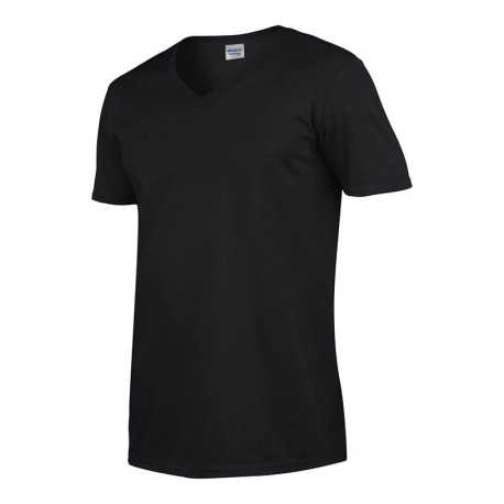 Unisex tričko (GILDAN SOFTSTYLE ADULT V-NECK T-SHIRT) > čierna > L