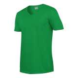 Unisex tričko (GILDAN SOFTSTYLE ADULT V-NECK T-SHIRT) > zelená (irish) > L