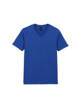 Unisex tričko (GILDAN SOFTSTYLE ADULT V-NECK T-SHIRT) > modrá (royal) > 3XL