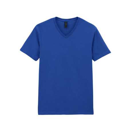 Unisex tričko (GILDAN SOFTSTYLE ADULT V-NECK T-SHIRT) > modrá (royal) > 3XL