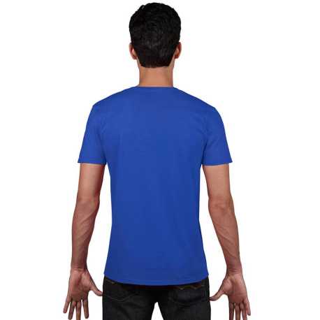 Unisex tričko (GILDAN SOFTSTYLE ADULT V-NECK T-SHIRT) > modrá (royal) > 3XL