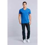 Unisex tričko (GILDAN SOFTSTYLE ADULT V-NECK T-SHIRT) > modrá (royal) > 3XL
