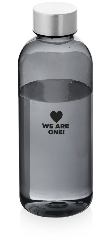 Fľaša > transparentná čierna / strieborná