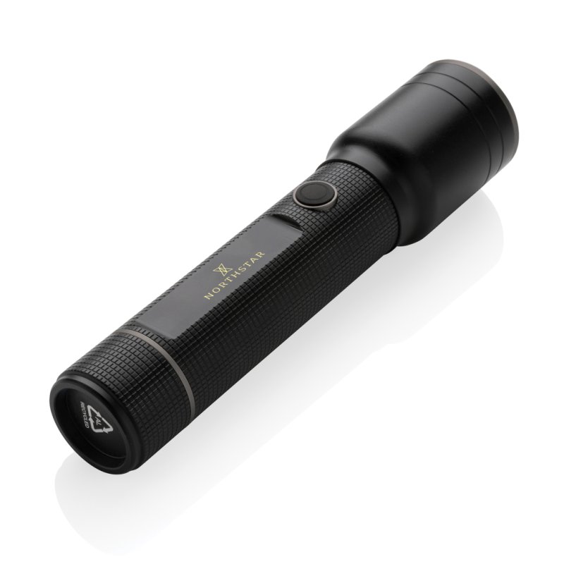 Profesionálne USB svietidlo Gear X z RCS recykl. hliníka > čierna
