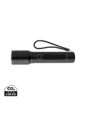 Profesionálne USB svietidlo Gear X z RCS recykl. hliníka > čierna