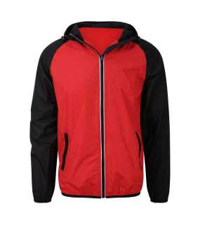 Unisex bunda (Just Cool COOL CONTRAST WINDSHIELD JACKET)>červená (fire) / čierna (jet)>XS