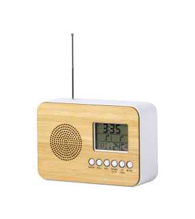 Stolové rádio s hodinami > prírodná