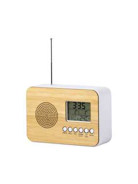 Stolové rádio s hodinami > prírodná