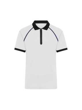 Pánska polokošeľa (JN Men's Zip-Polo) > biela / čierna > L