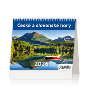 Stolový kalendár (České a slovenské hory 2026) - 17,1 x 16,4 cm