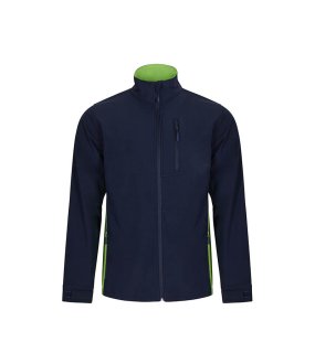 Pánska bunda (VELILLA TWO-TONE SOFT SHELL) > modrá (navy) / zelená (lime) > XS