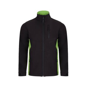 Pánska bunda (VELILLA TWO-TONE SOFT SHELL) > čierna / zelená (lime) > 2XL