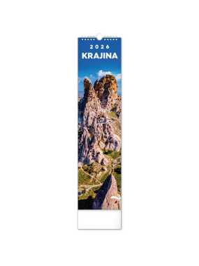 Nástenný kalendár (Krajina CZ/SK 2026) - 12 x 48 x 1 cm