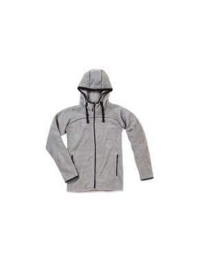Pánska fleece bunda (STEDMAN Active Power Fleece Jacket) > šedá (heather) > S