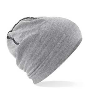 Unisex čiapka (Beechfield Hemsedal Cotton Beanie) > šedá (heather) / čierna