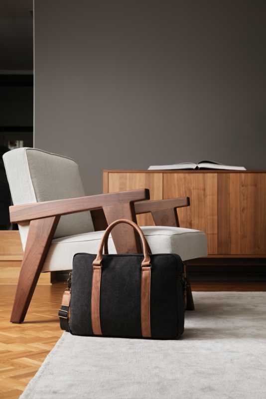 Plátenná taška na notebook VINGA Bosler > čierna