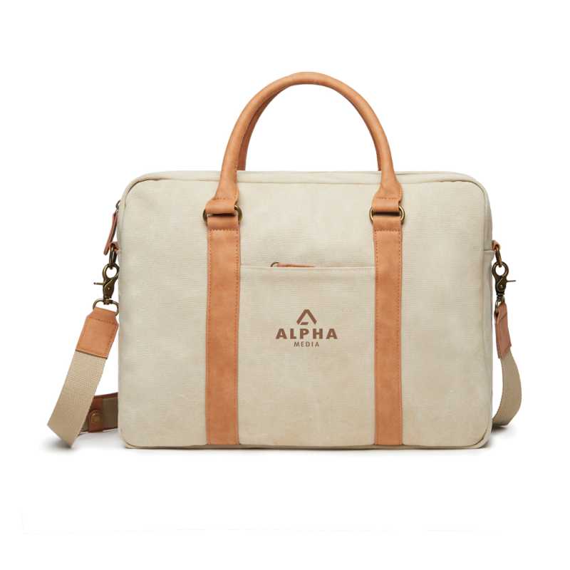 Plátenná taška na notebook VINGA Bosler > hnedá