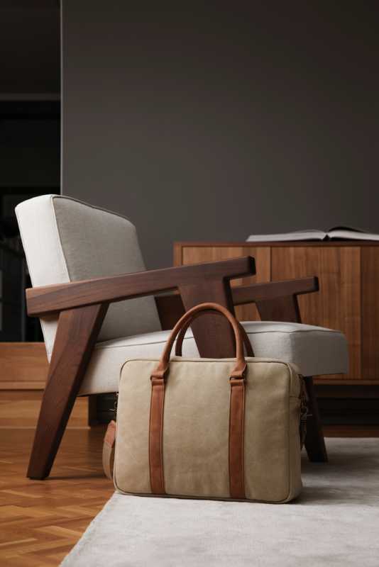 Plátenná taška na notebook VINGA Bosler > hnedá