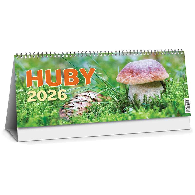 Stolový kalendár (Huby 2026) - 30 x 12 cm