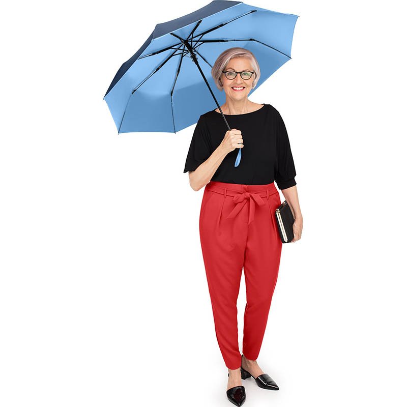 Skladací dáždnik (FARE AC mini umbrella Doubleface) > modrá (navy) / modrá (light)