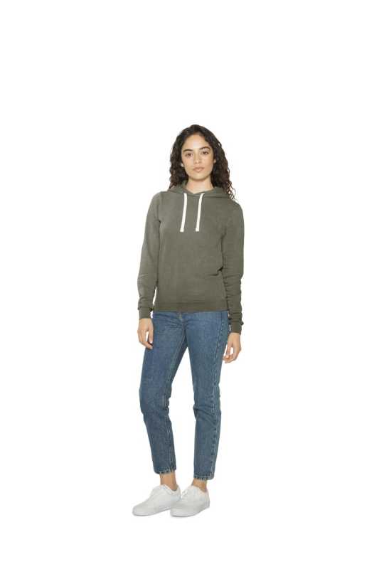 Dámska mikina (AA WOMEN'S FRENCH TERRY GARMENT DYED MID-LENGTH HOODIE)>modrá (faded ink)>S