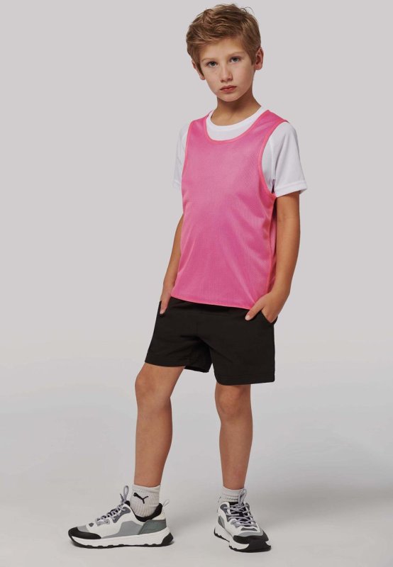 Detská vesta(Proact KID'S REVERSIBLE MULTISPORT BIB)>modrá(sporty navy)/biela>6/10