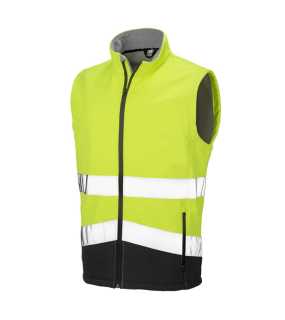 Pánska vesta (RESULT PRINTABLE SAFETY SOFTSHELL GILET) > žltá/čierna > XL